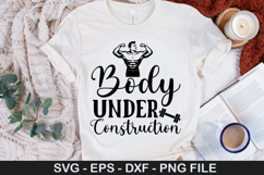 Body Under Construction SVG - Fitness Quotes Design Product Image 1