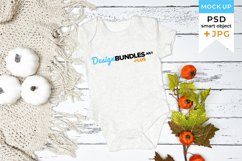 Fall bodysuit mockup | Autumn mockup bodysuit Product Image 1