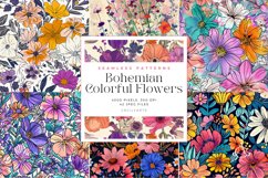 42 Bohemian Colorful Flowers Seamless Patterns Product Image 1