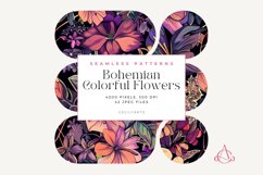 42 Bohemian Colorful Flowers Seamless Patterns Product Image 3