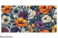 Bohemian Flowers Junk Journal Pages, Vintage Floral Papers Product Image 2