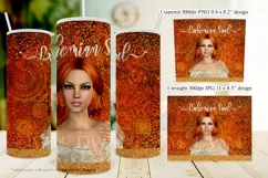 Bohemian Soul Copper Hair 20oz Tumbler Sublimation Design Product Image 2
