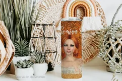 Bohemian Soul Copper Hair 20oz Tumbler Sublimation Design Product Image 3