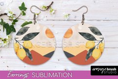 Boho Landscape Round Earring Sublimation, Minimalist Earring Product Image 1