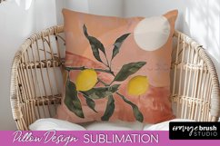 Boho Pillow Cover - Minimalist Landscape Pillow Sublimation Product Image 1