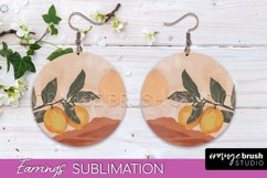 Boho Landscape Round Earring Sublimation, Minimalist Earring Product Image 1