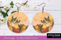 Boho Landscape Round Earring Sublimation, Minimalist Earring Product Image 1