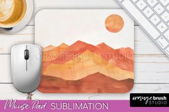 Boho Mouse Pad, Minimalist Landscape Mousepad Sublimation Product Image 1