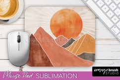 Boho Mouse Pad, Minimalist Landscape Mousepad Sublimation Product Image 1