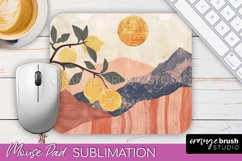 Boho Mouse Pad, Minimalist Landscape Mousepad Sublimation Product Image 1
