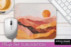 Boho Mouse Pad, Minimalist Landscape Mousepad Sublimation Product Image 1
