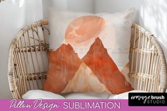 Boho Pillow Cover - Minimalist Landscape Pillow Sublimation Product Image 1