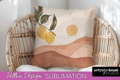 Boho Pillow Cover - Minimalist Landscape Pillow Sublimation Product Image 1