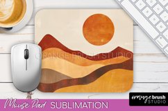 Boho Mouse Pad, Minimalist Landscape Mousepad Sublimation Product Image 1