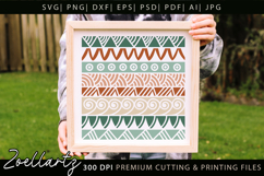 Boho Abstract Pattern SVG Boho Farmhouse Sign Pillow Design Product Image 2