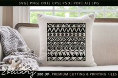 Boho Abstract Pattern SVG Boho Farmhouse Sign Pillow Design Product Image 1