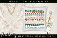 Boho Abstract Pattern SVG Boho Farmhouse Sign Pillow Design Product Image 1