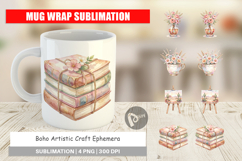 Boho Artistic Craft Ephemera Mug Wrap Product Image 1