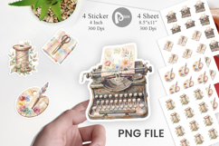 Boho Artistic Craft Ephemera Sticker Product Image 1