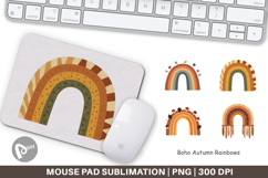 Mouse Pad Boho Autumn Rainbows Product Image 1