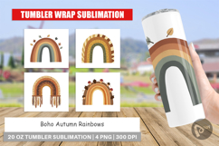 Tumbler Boho Autumn Rainbows Product Image 1