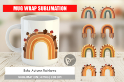 Mug Wrap Boho Autumn Rainbows Product Image 1