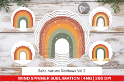 Wind Spinner Boho Autumn Rainbows Product Image 1