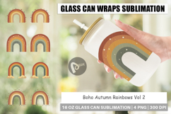 Glass Can Boho Autumn Rainbows Product Image 1