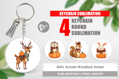 Keychain Boho Woodland Animals Product Image 1