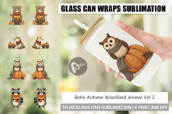 Glass Can Boho Woodland Animals Product Image 1