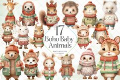 Boho Baby Animals Sublimaation Clipart Product Image 1