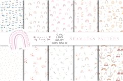 Seamless Pattern Boho Baby Hand Drawn Product Image 1