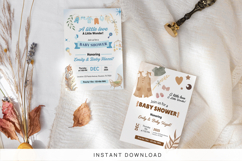 Editable Boho Baby Shower Invitation Canva Template Product Image 12