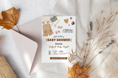 Editable Boho Baby Shower Invitation Canva Template Product Image 11