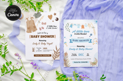Editable Boho Baby Shower Invitation Canva Template Product Image 1