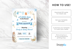 Editable Boho Baby Shower Invitation Canva Template Product Image 9
