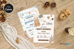 Editable Boho Baby Shower Invitation Canva Template Product Image 7