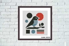 Boho Bird Geometric Abstract Cross Stitch pattern - Tango Stitch
