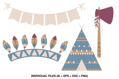 Tribal themed birthday graphics for wild one party decoration projects