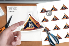 Boho Camping Animals Sticker Product Image 1