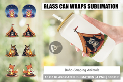Glass Can Boho Camping Animals Product Image 1