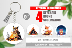 Keychain Boho Camping Animals Product Image 1