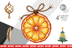 Boho Chic Christmas Clipart Product Image 1