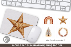 Boho Chic Christmas Mouse Pad Product Image 1