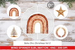 Boho Chic Christmas Wind Spinner Product Image 1