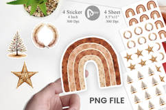 Boho Chic Christmas Sticker Product Image 1