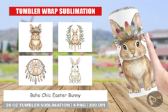 Boho Chic Easter Bunny Tumbler Product Image 1