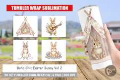 Boho Chic Easter Bunny Tumbler Product Image 1