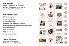 Boho Chic Beige Instagram Templates| CANVA-PS-AI Product Image 2