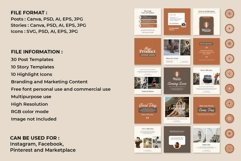Boho Chic Maroon Instagram Templates| CANVA-PS-AI Product Image 2